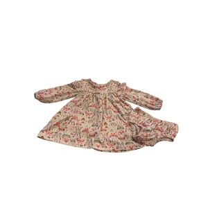 Nannette Baby Girl Butterfly Dress & Bloomers Set 0-3M Pink Cottagecore Coquette